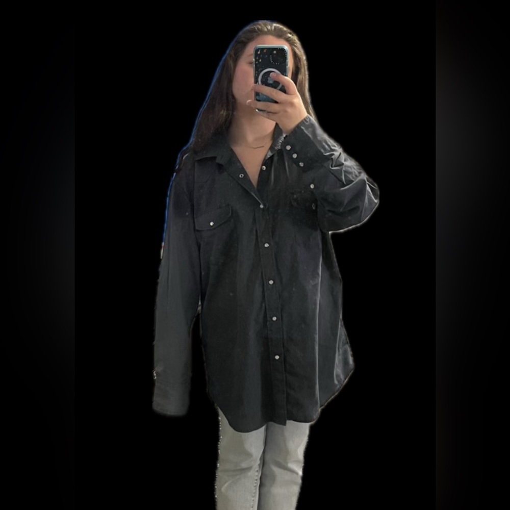 Roper Men's Navy Pearl Snap Shirt